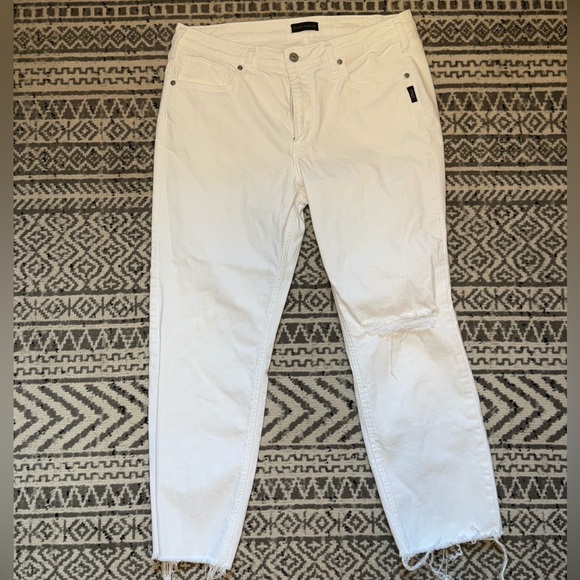 Silver Jeans Most Wanted White Crop Jeans W33 L27 - Picture 1 of 6